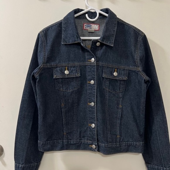 Old Navy Blue Jeans Womens 100% Cotton Denim Jacket Medium Wash Size Large - Picture 5 of 12